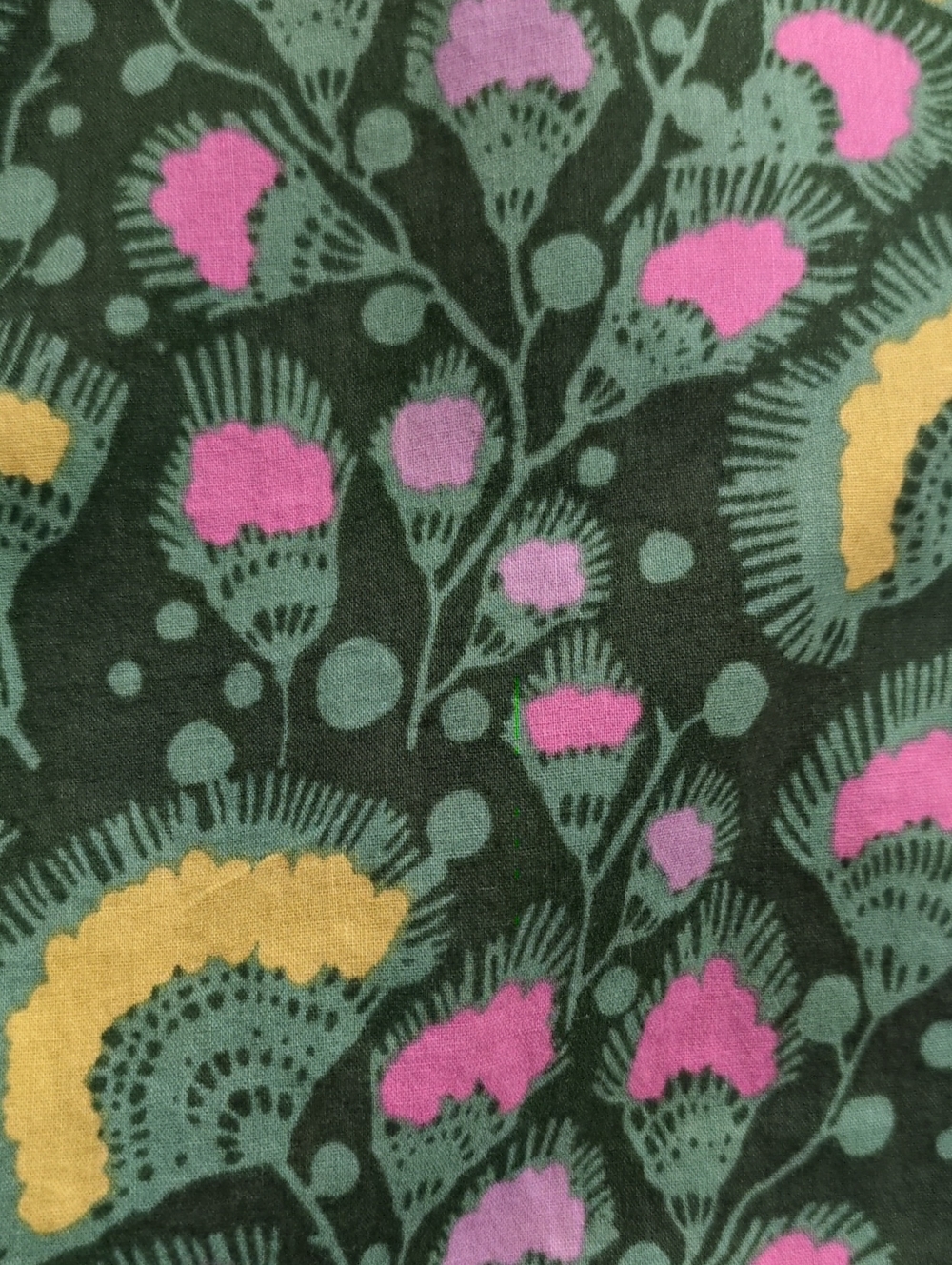 The Cat's Pajamas Green Floral Print 100% Cotton Pajama Set Size Small - Picture 10 of 12